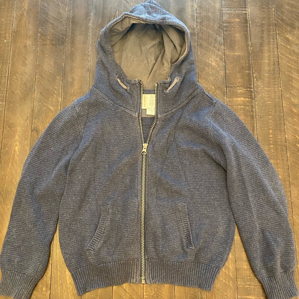 Knitted Sweater Zip Up Jacket with hood